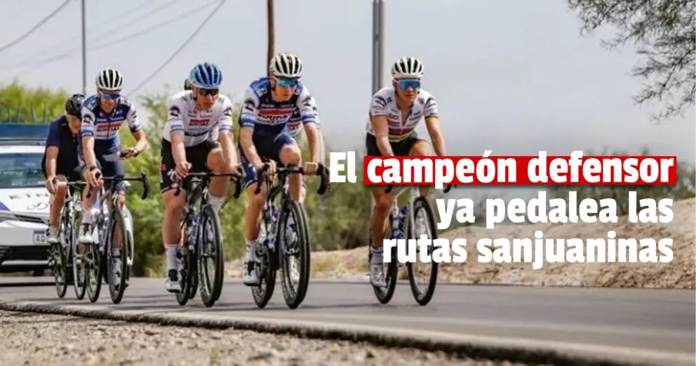 Remco Evenepoel y Soudal Quick Step entrenaron por las calles sanjuaninas 