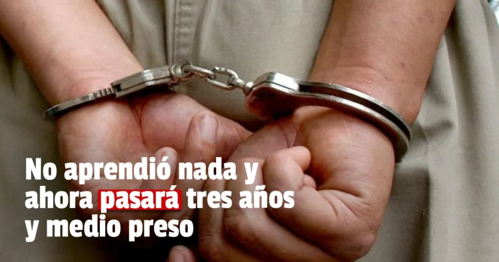 Tres años y medio al Penal por robarse un celular 