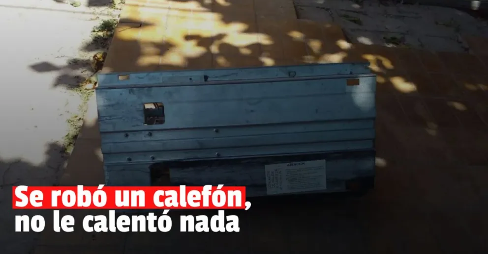 Se robó un calefón de una casa y terminó detenido