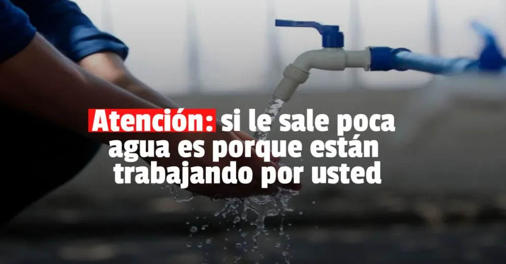 Atención: habrá baja presión de agua en Rivadavia