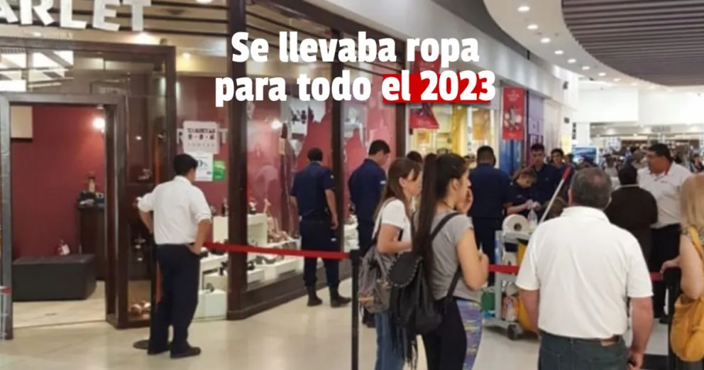 Presa por llevarse ropa que no pagó