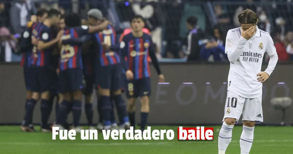 El barsa se paseo en Arabia Saudita y goleó al Real Madrid para ser campeón