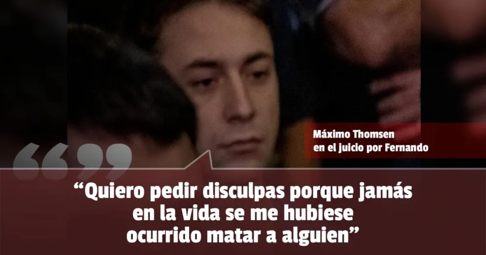 Máximo Thomsen rompió el silencio entre llantos: "En la vida tuve la intención de matar a alguien"