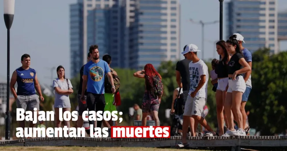 Covid-19: los casos positivos bajaron 52,6% en los últimos siete días