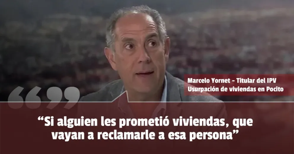 Marcelo Yornet: "Estas familias se tienen que ir de alguna manera de los terrenos usurpados"