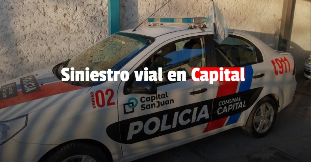 Un motociclista chocó contra auto en Capital 