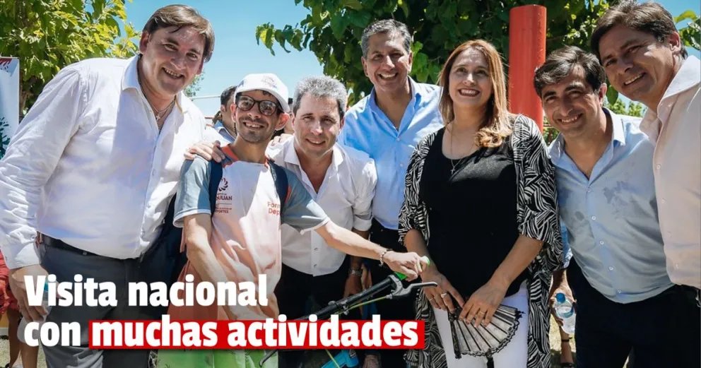 Uñac y Tolosa Paz visitaron una colonia de vacaciones y entregaron anteojos