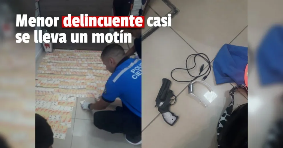 Con un arma de juguete, un menor ingresó a robar a un local comercial y fue detenido 
