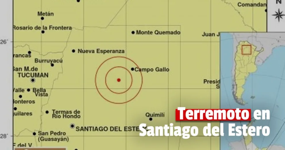 Se registró un fuerte terremoto en Santiago del Estero: llegaría a los 6.8° en la escala de Richter