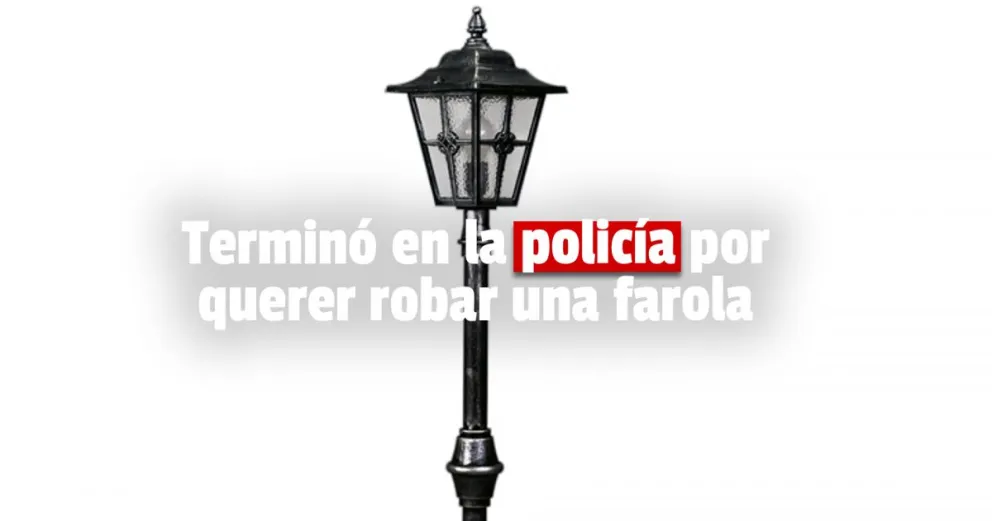 Un menor fue detenido por querer robar una farola 
