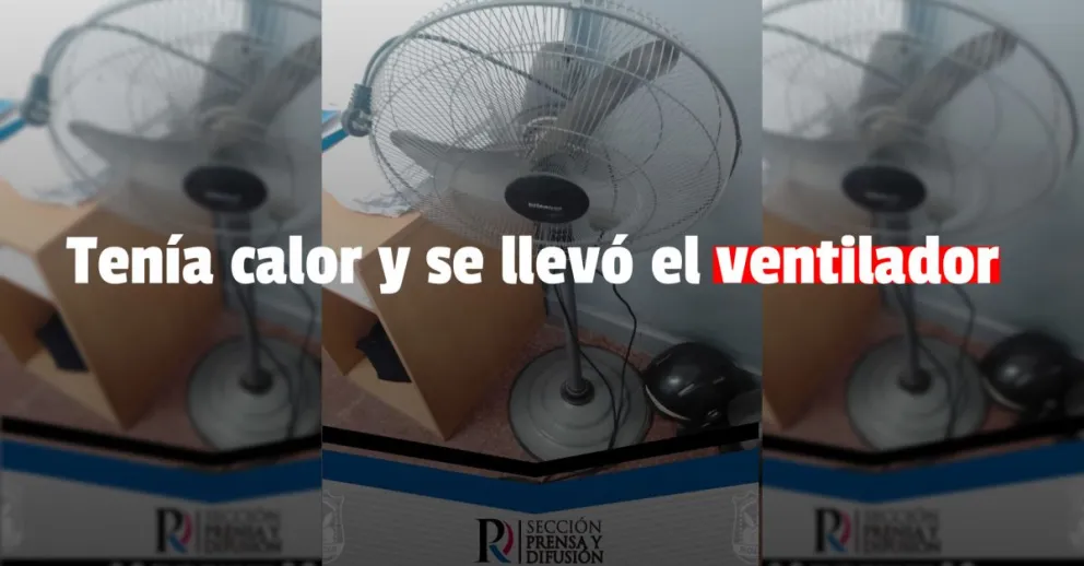 Un ladrón fue detenido por llevarse un ventilador 