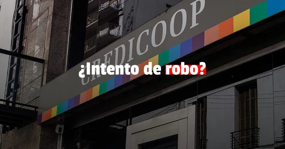 Banco Credicoop: empleados encontraron un vidrio roto, investigan si alguien quiso robar 