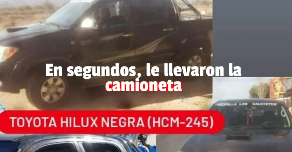 Un comerciante caucetero denunció que le robaron su camioneta Hilux 