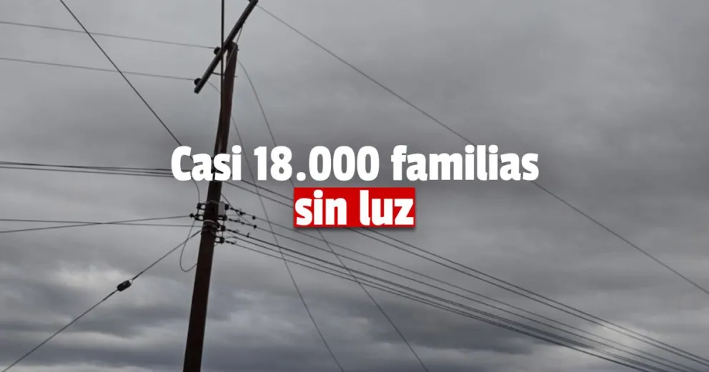 Tras la tormenta, el EPRE informó que hay más de 17.000 familias sin luz