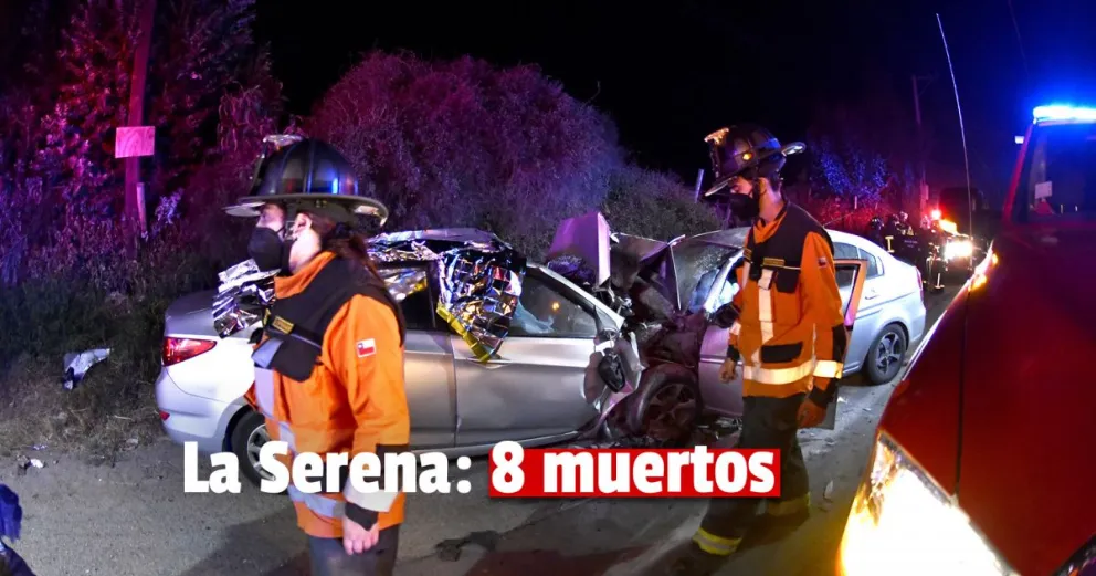 Tragedia en La Serena: murieron ocho personas en un choque frontal