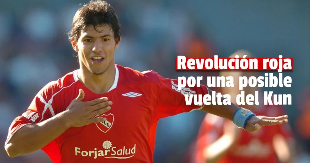 ¿El kun Aguero se pone los cortos de Independiente?