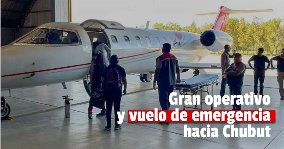 Una sanjuanina fue trasladada de urgencia a Chubut en el avión de la Provincia