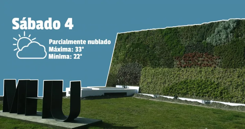 Sábado nubladito y con calor moderado