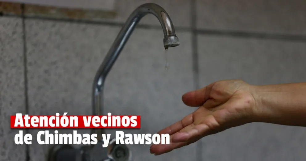 Varias zonas de Chimbas y Rawson estarán sin agua por obras de OSSE