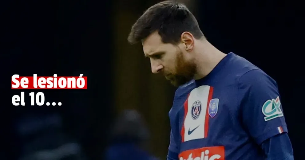 Messi se lesionó y es duda para la Champions