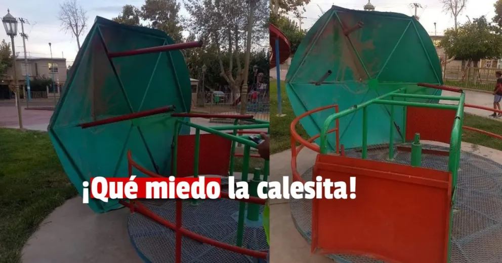 Se salvaron de milagro: el techo de una calesita aplastó a una nena y su padre