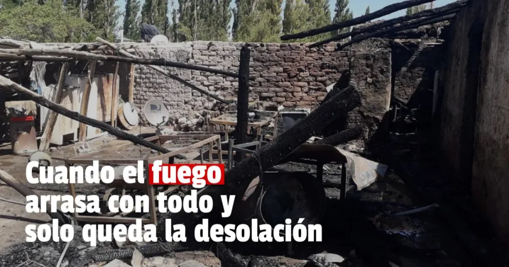 Una familia quedó en la calle por un voraz incendio