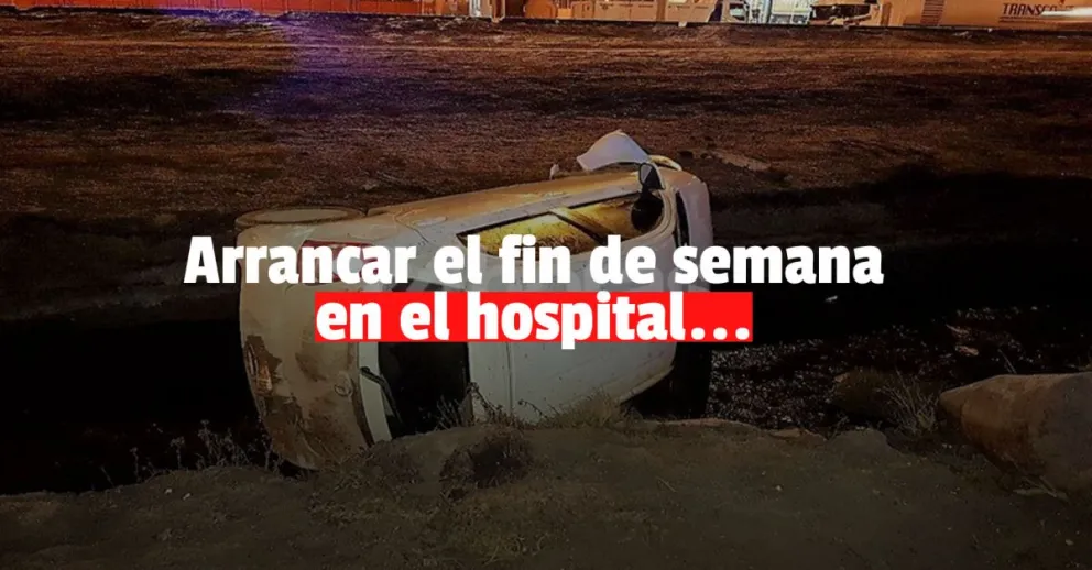 Un vuelco en Caucete dejó a dos personas heridas