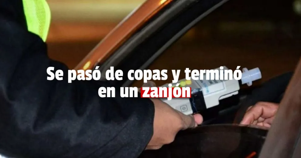 Un hombre volcó en su auto por ir alcoholizado