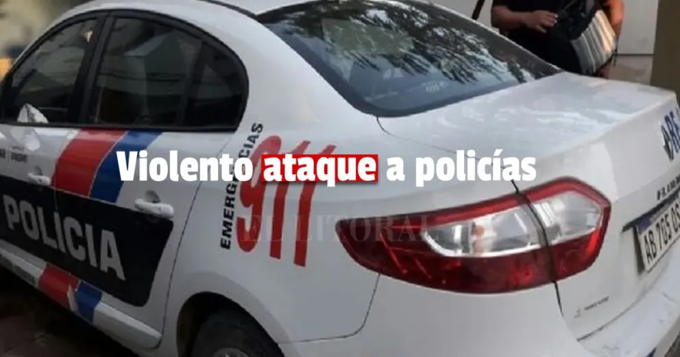 Dos policías fueron atacados violentamente en Pie de Palo