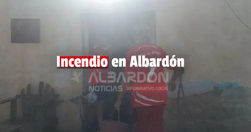 Una casa se prendió fuego en Albardón