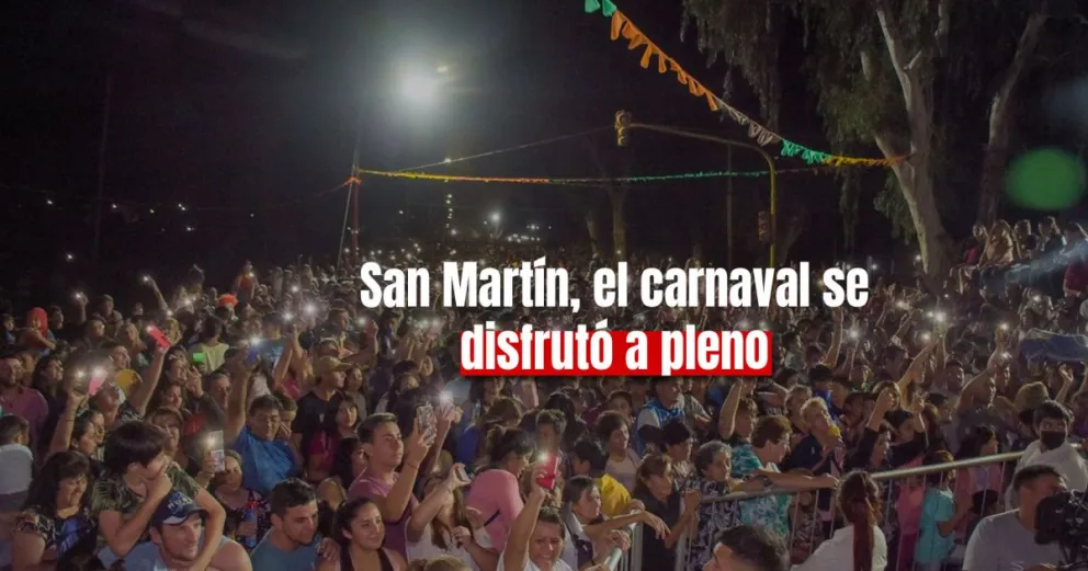 Miles de sanjuaninos disfrutaron el carnaval en San Martín