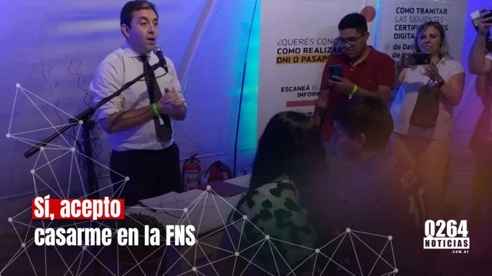 Una pareja se casó en la primera noche de la FNS 2023