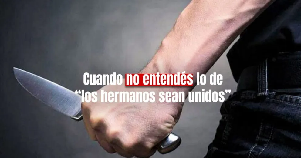Pelea entre hermanos: lo cortó en el abdomen 