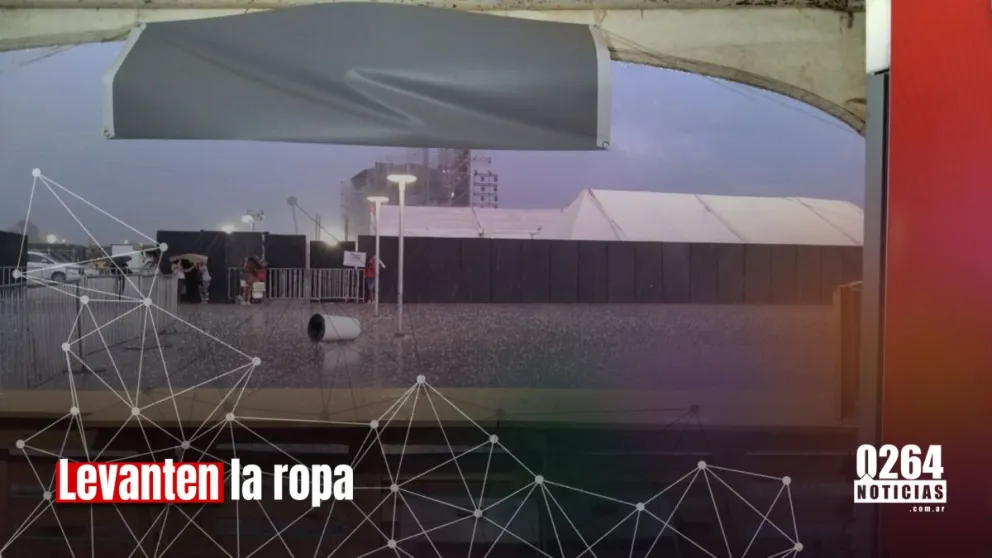 Fuerte tormenta sorprendió a los sanjuaninos en la previa de la FNS