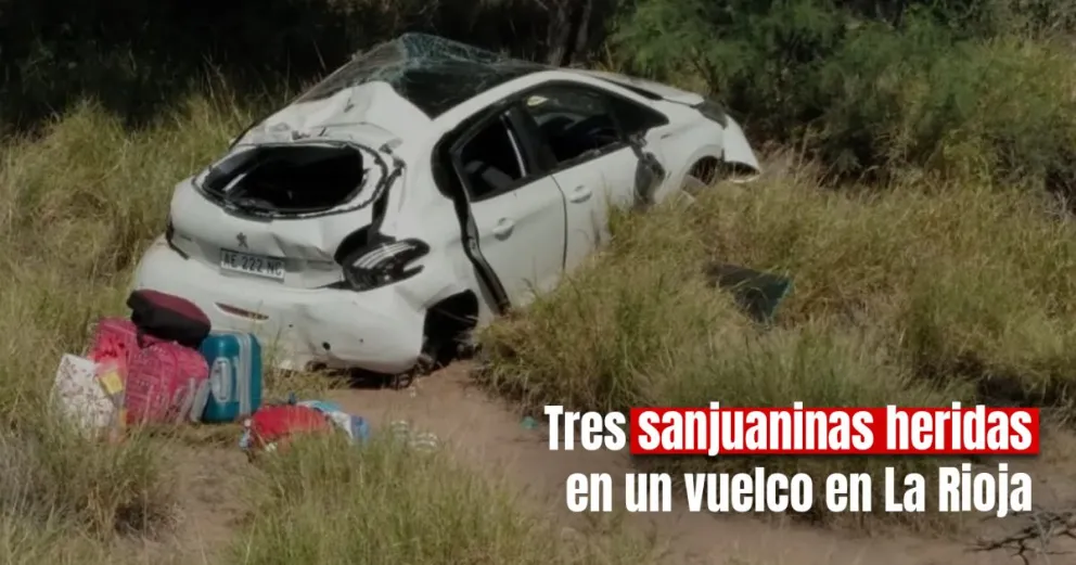 Una familia sanjuanina protagonizó un vuelco en La Rioja