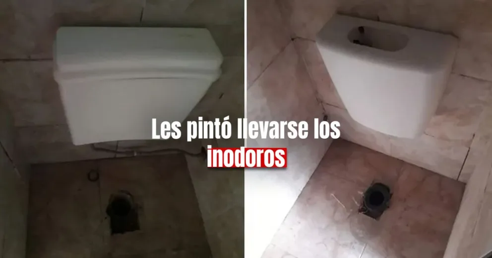 Malvivientes se robaron los inodoros de un club de Albardón