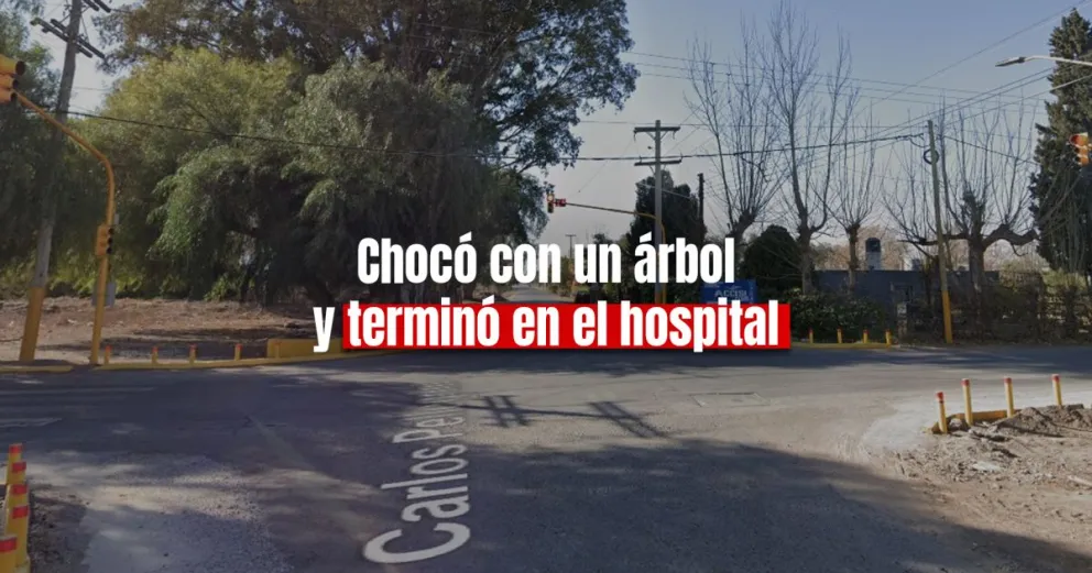 Una conductora herida tras chocar contra un árbol 