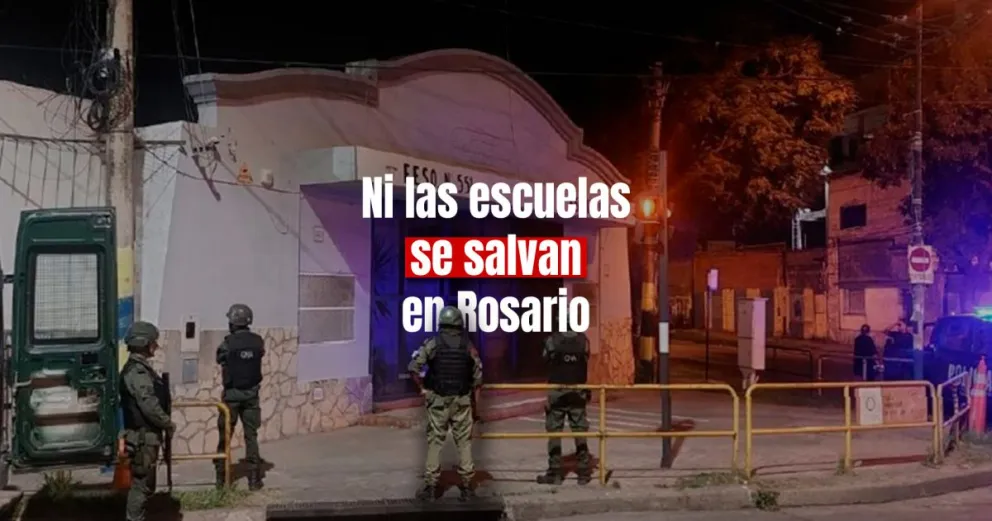 Balearon una escuela en Rosario 
