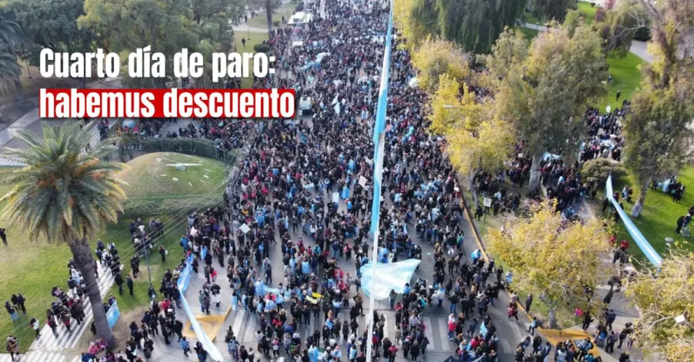 Educación mandó planillas con seis días de descuento a los autoconvocados