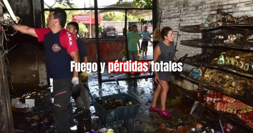 Un minisúper se prendió fuego y tuvo pérdidas por 20 millones de pesos 