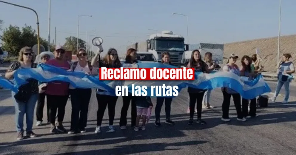 Sarmiento: docentes autoconvocados cortaron la Ruta 40