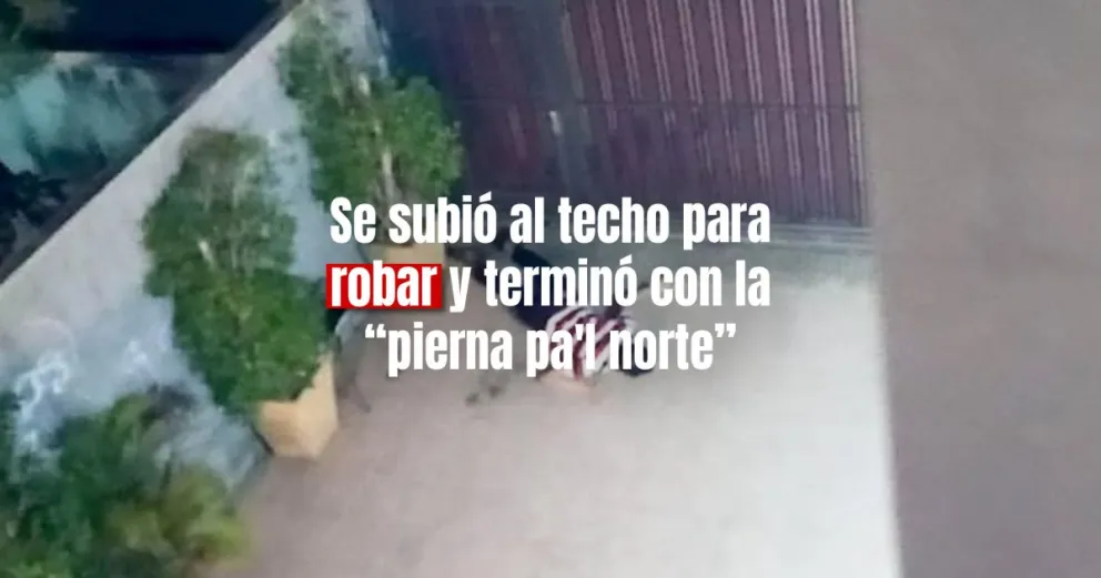 Se subió al techo de una casa para robar, cayó y se dislocó la rodilla