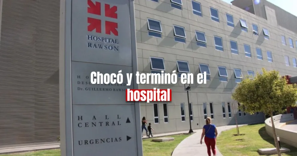 Un hombre chocó con una camioneta y tuvo que ser hospitalizado 