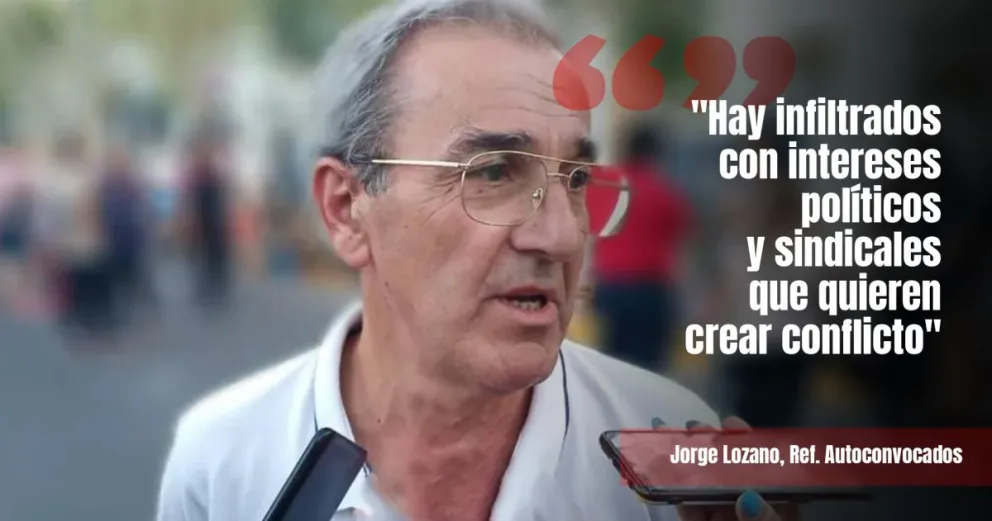 Un referente de autoconvocados admitió que hay infiltrados que buscan el conflicto 