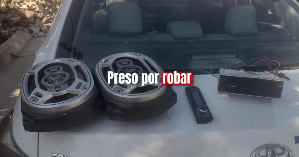 Un ladrón fue detenido por robar dos parlantes y estéreo 