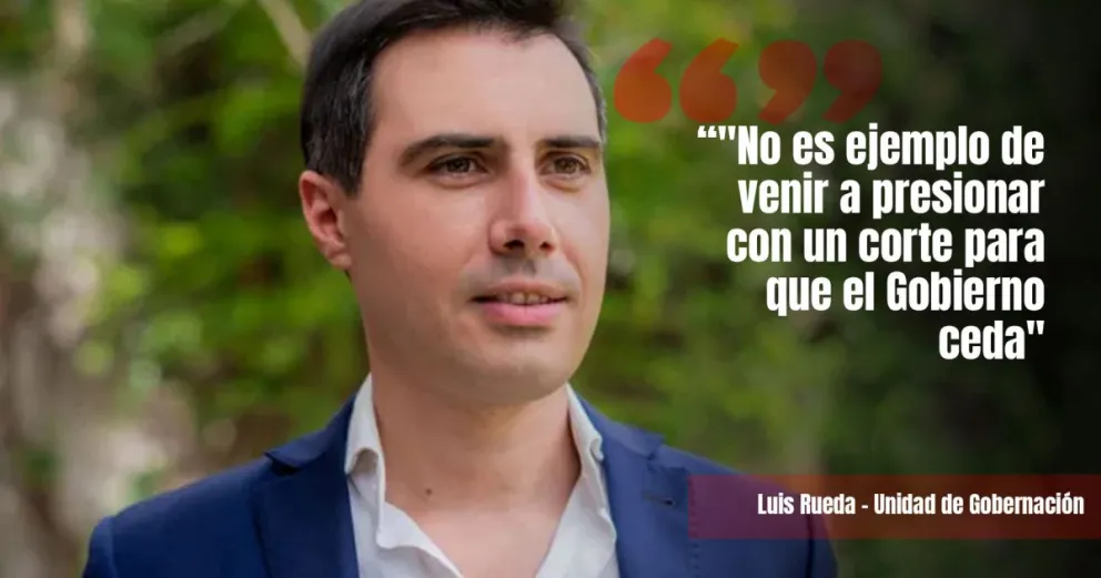 Luis Rueda: "Siempre estamos dispuestos a dialogar pero no con la presión de cortarle la circulación a los sanjuaninos"