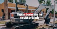 La empresa Veladero donó una máquina para limpieza de canales en Iglesia 
