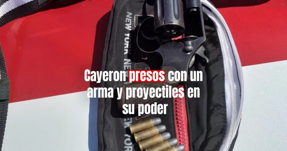Detienen a dos hombres con un arma de fuego 