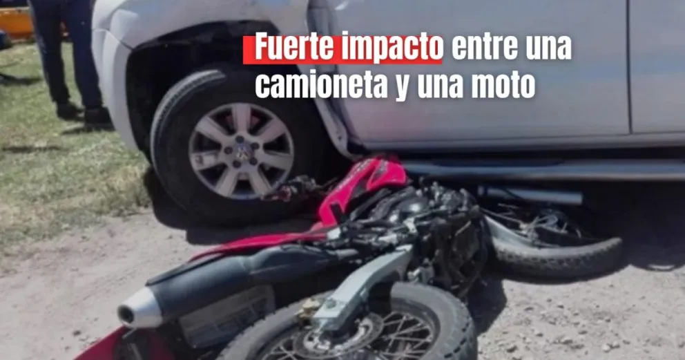 Siniestro vial: iba en moto y terminó en el hospital