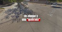 Rivadavia: un joven motociclista fracturado al chocar con un auto